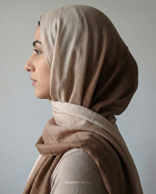 Brown Dual-Color Seamless Hijab