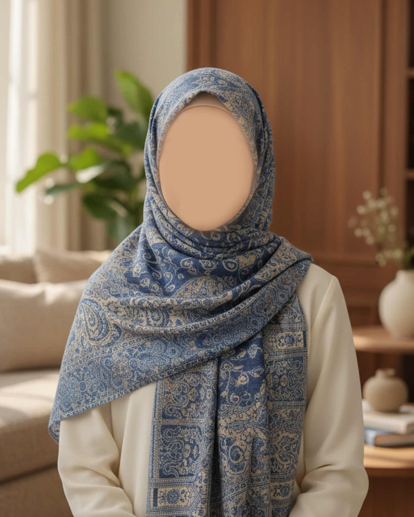 Blue Pashmina Shawl | Design. 002