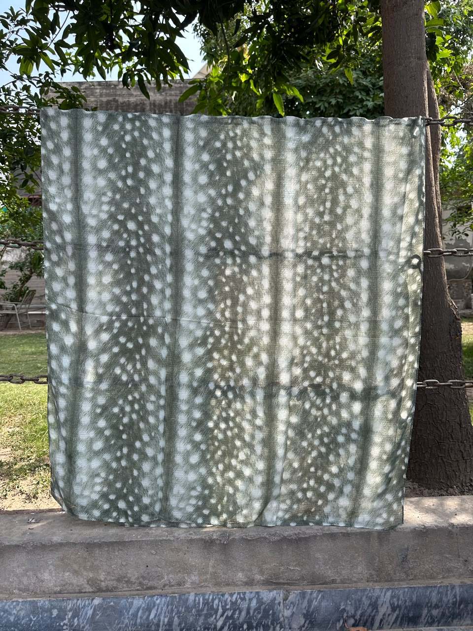 Fawn Print Hijab (Green) //. Premium Summer Scarves