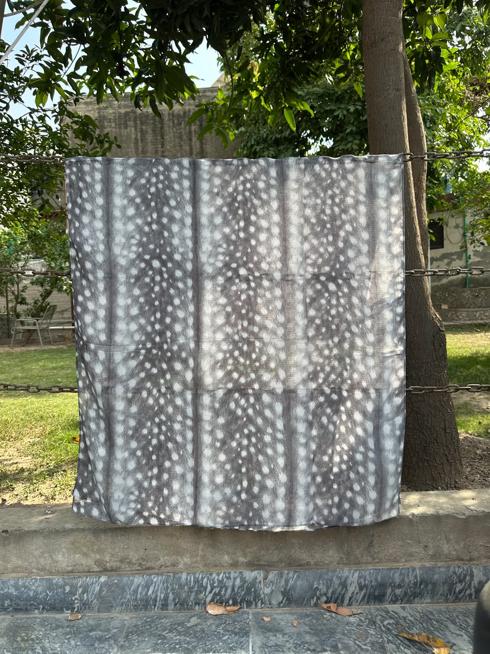 Fawn Print Hijab (Silver) //. Premium Summer Scarves