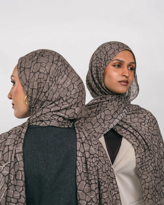 Crocodile Print Hijab //. Premium Summer Scarves