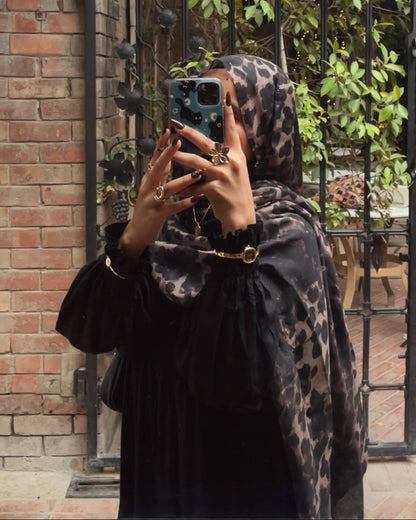 Panther Print Hijab //. Premium Summer Scarves