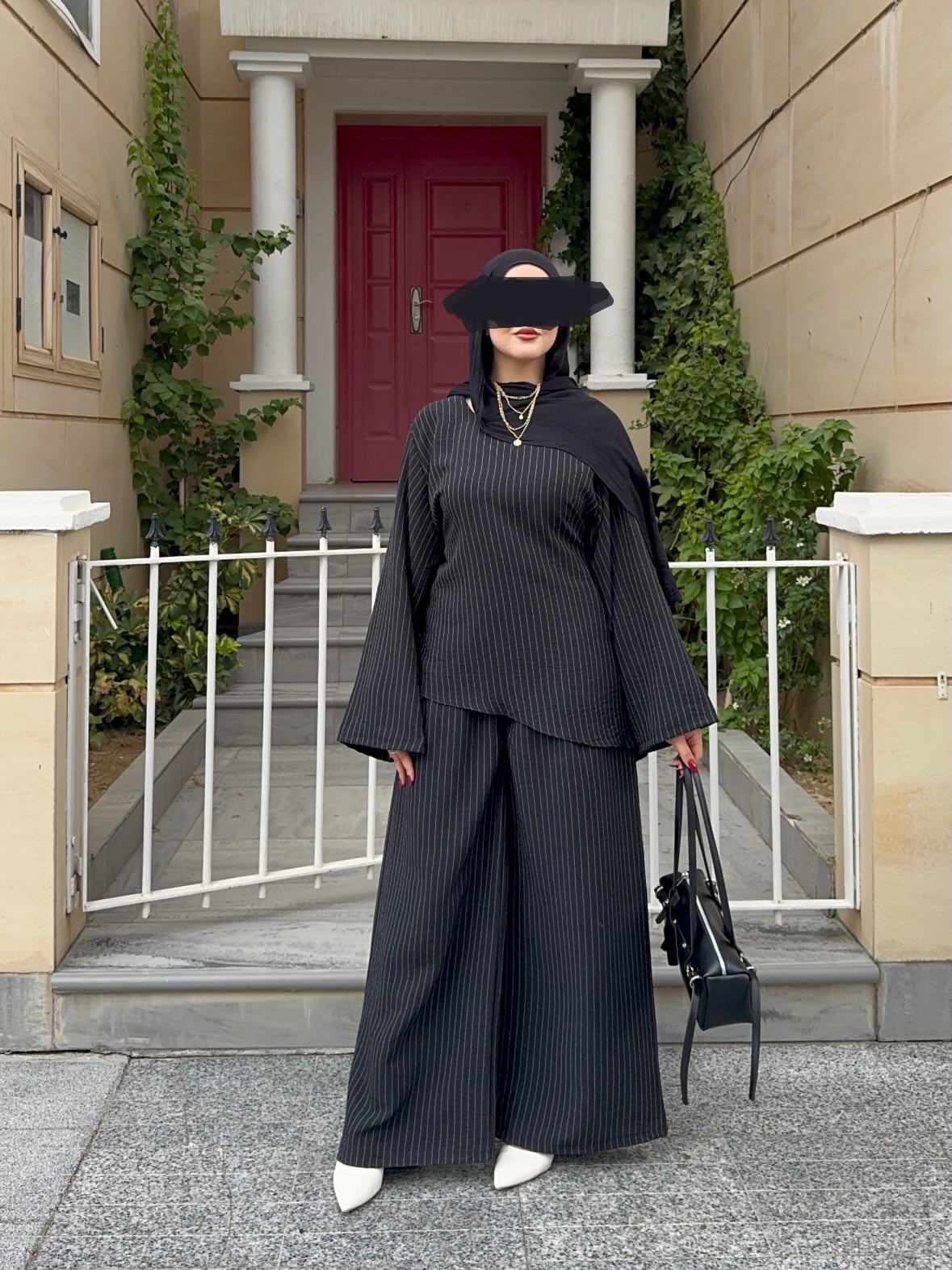 Black Pinstripe Co-Ord Set | Modest but chic.