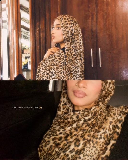 Leopard Print Hijab 2 //. Premium Summer Scarves