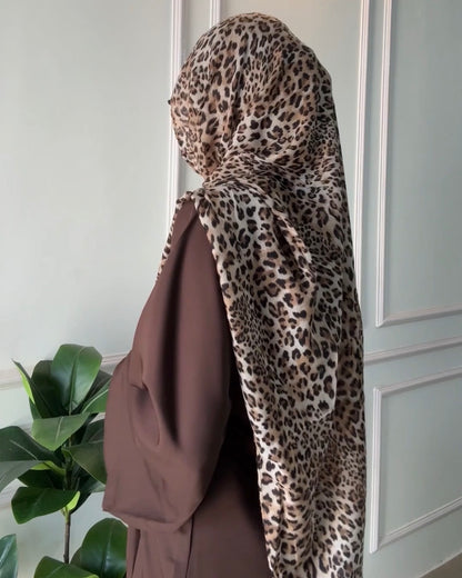 Leopard Print Hijab //. Premium Summer Scarves