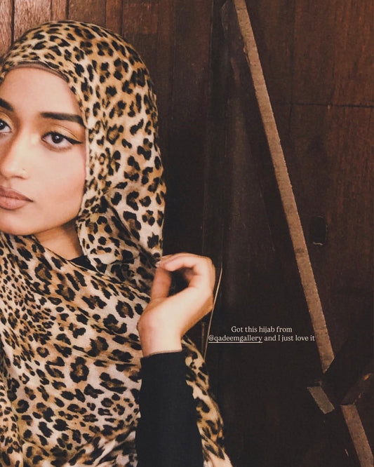 Leopard Print Hijab 2 //. Premium Summer Scarves