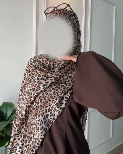 Leopard Print Hijab //. Premium Summer Scarves