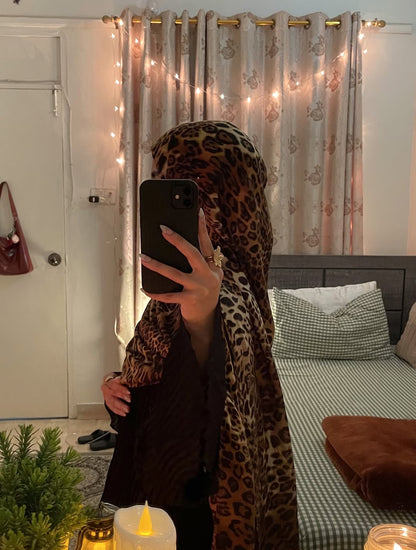 Leopard Print Hijab //. Premium Summer Scarves