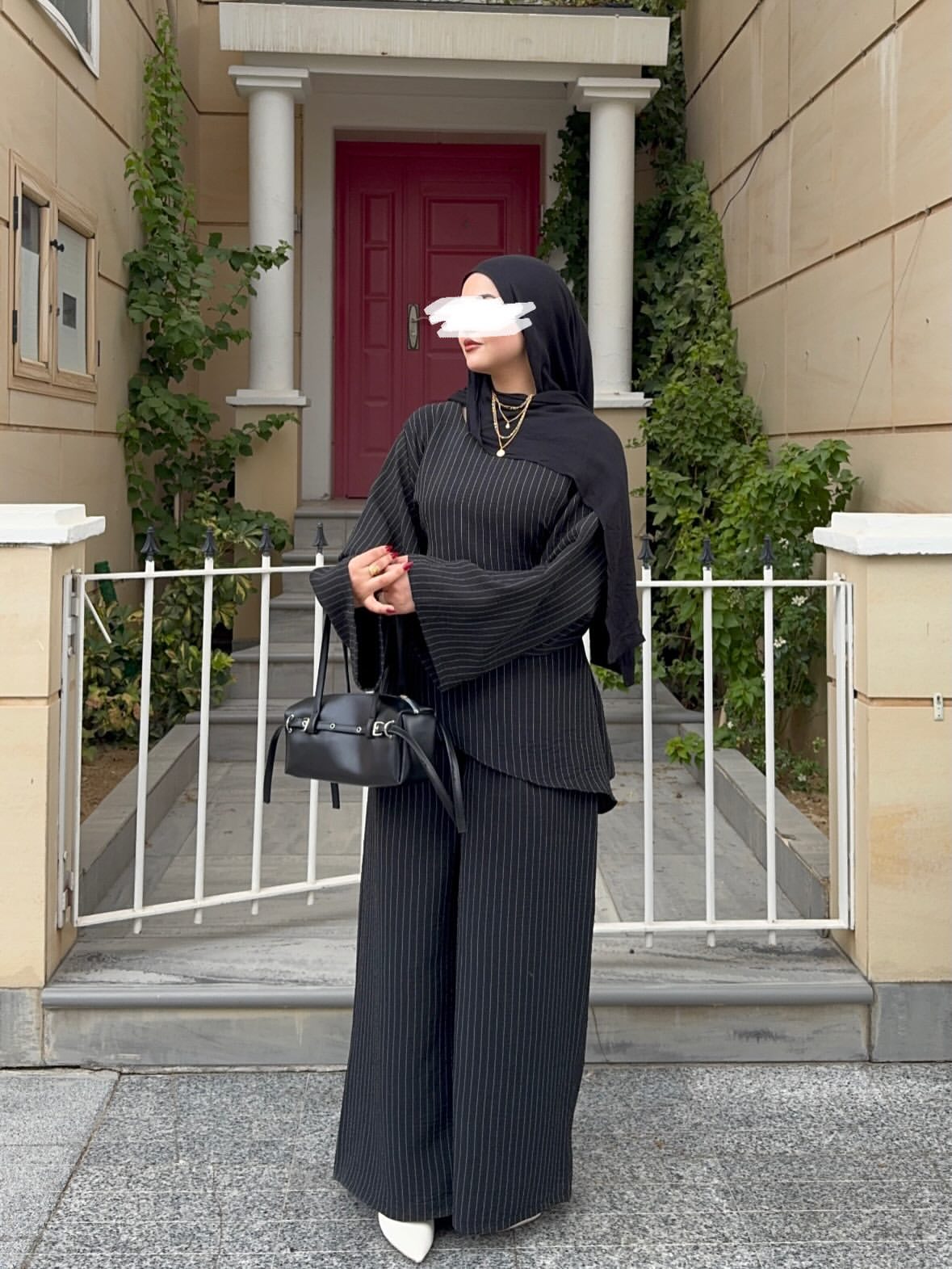 Black Pinstripe Co-Ord Set | Modest but chic.