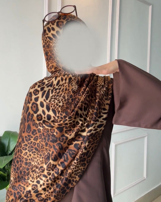 Leopard Print Hijab //. Premium Summer Scarves
