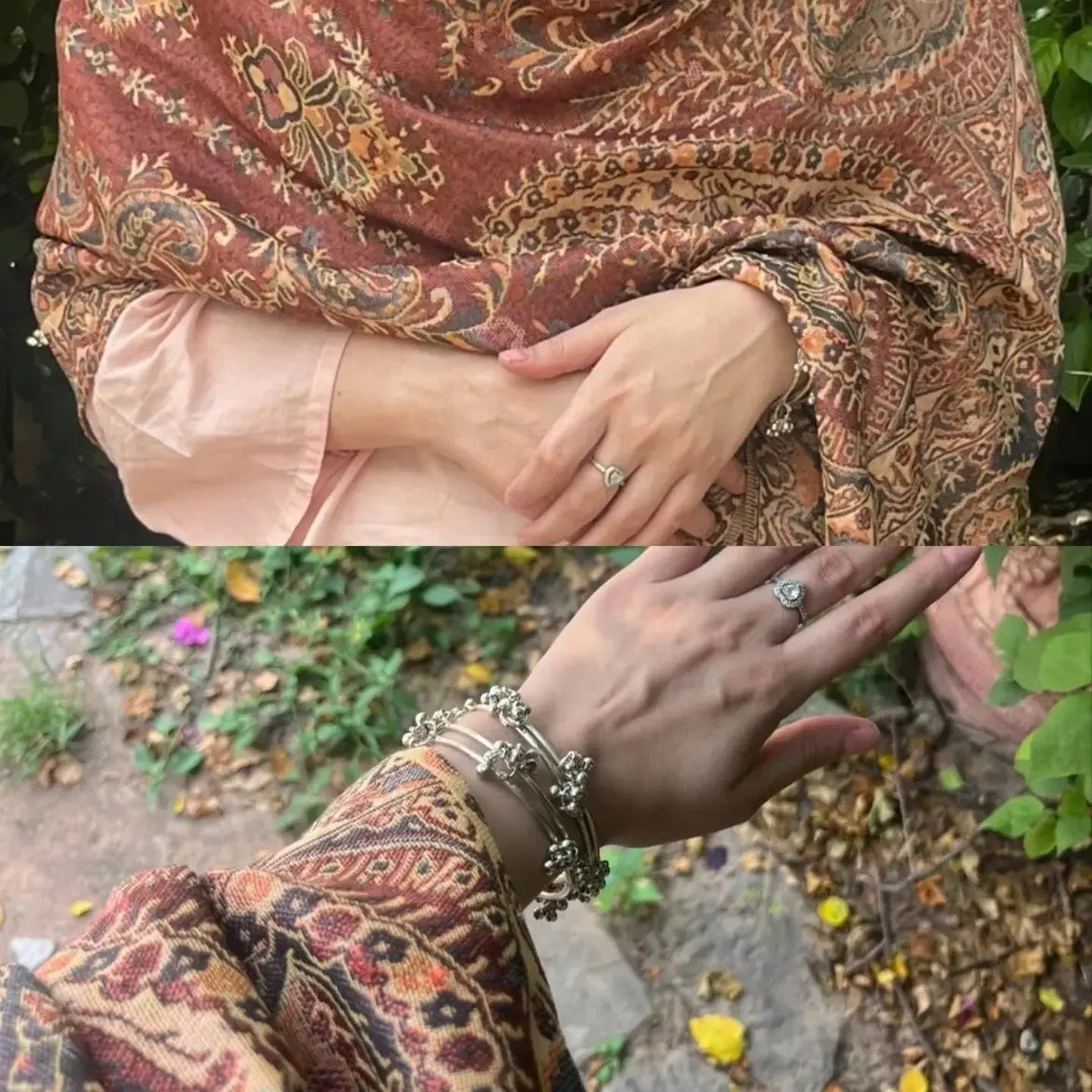 Maroon-Pinkish Pashmina Hijab //. Premium Scarves