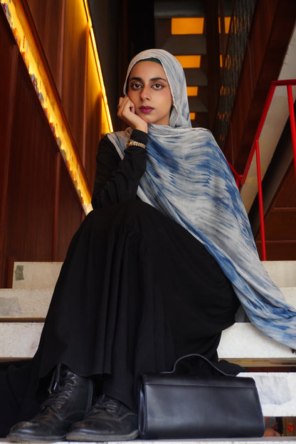 Blue Watercolor Hijab //. Premium Summer Scarves
