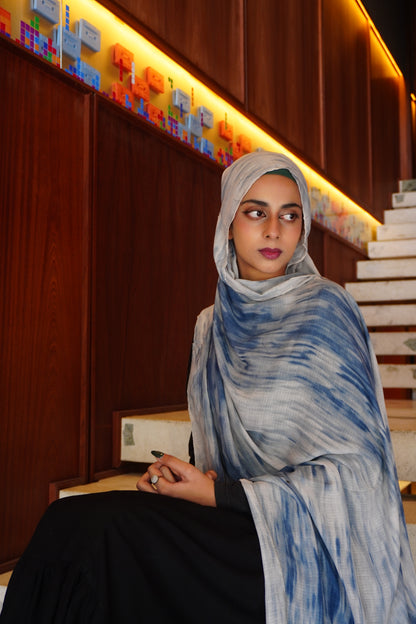 Blue Watercolor Hijab //. Premium Summer Scarves