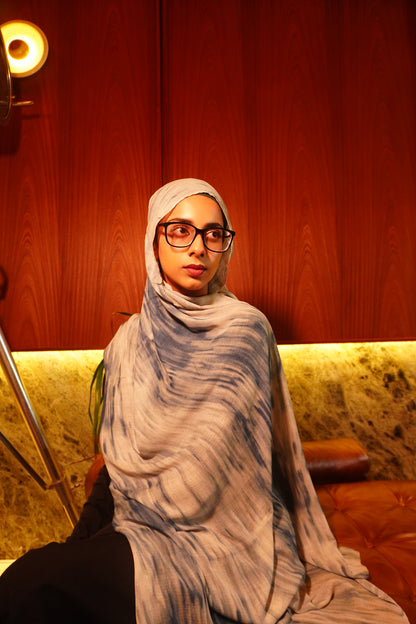 Blue Watercolor Hijab //. Premium Summer Scarves