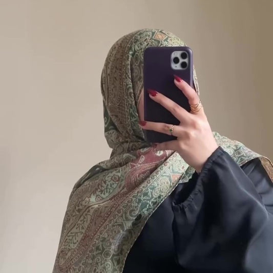 Green Pashmina Shawl | Design. 002