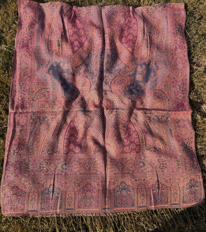 Purple (Pink Shade) Pashmina Shawl | Design. 002