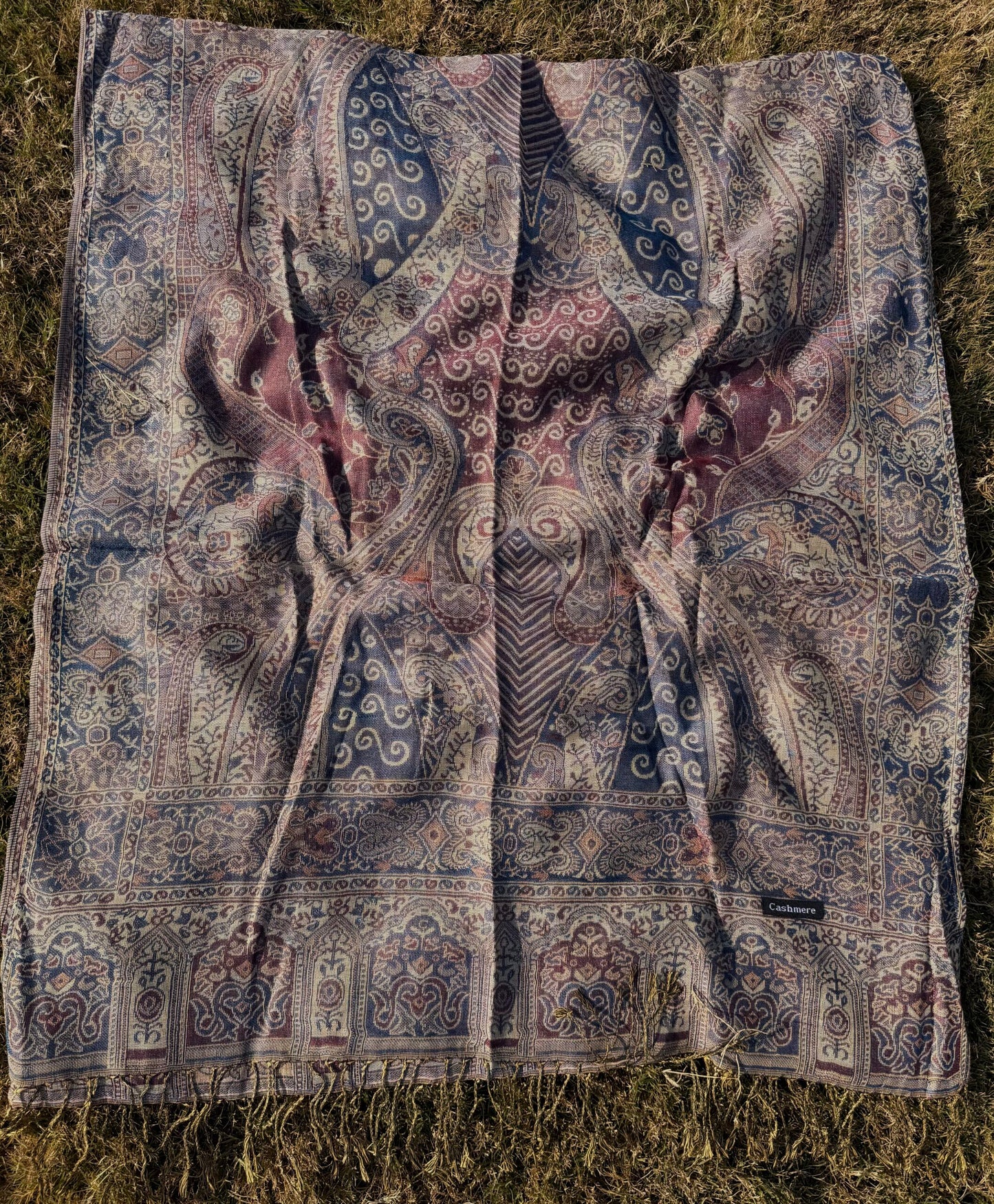 Deep Purple/Multi Colour Pashmina Shawl | Design. 002