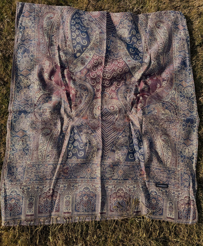 Deep Purple/Multi Colour Pashmina Shawl | Design. 002