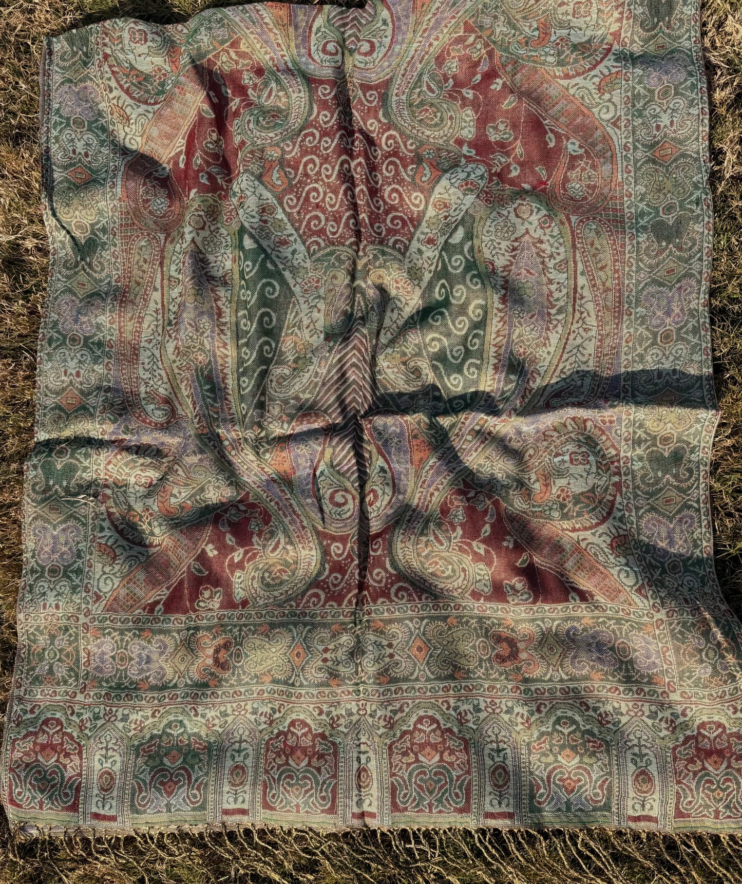 Green Pashmina Shawl | Design. 002