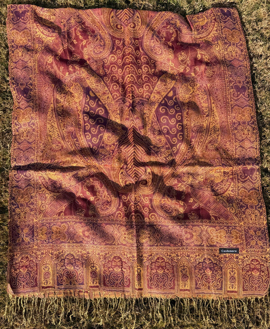Maroon Pashmina Shawl | Shade 2 / Design. 002
