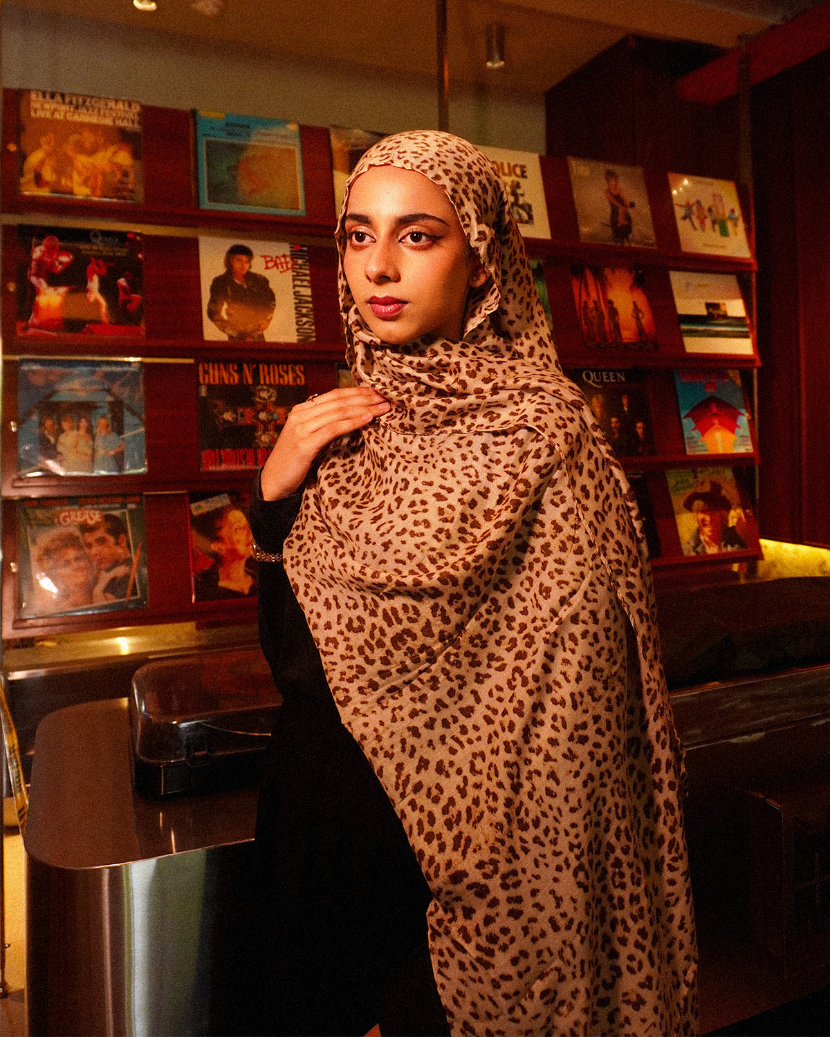 Leopard Print Hijab [coffee edition] //. Premium Summer Scarves