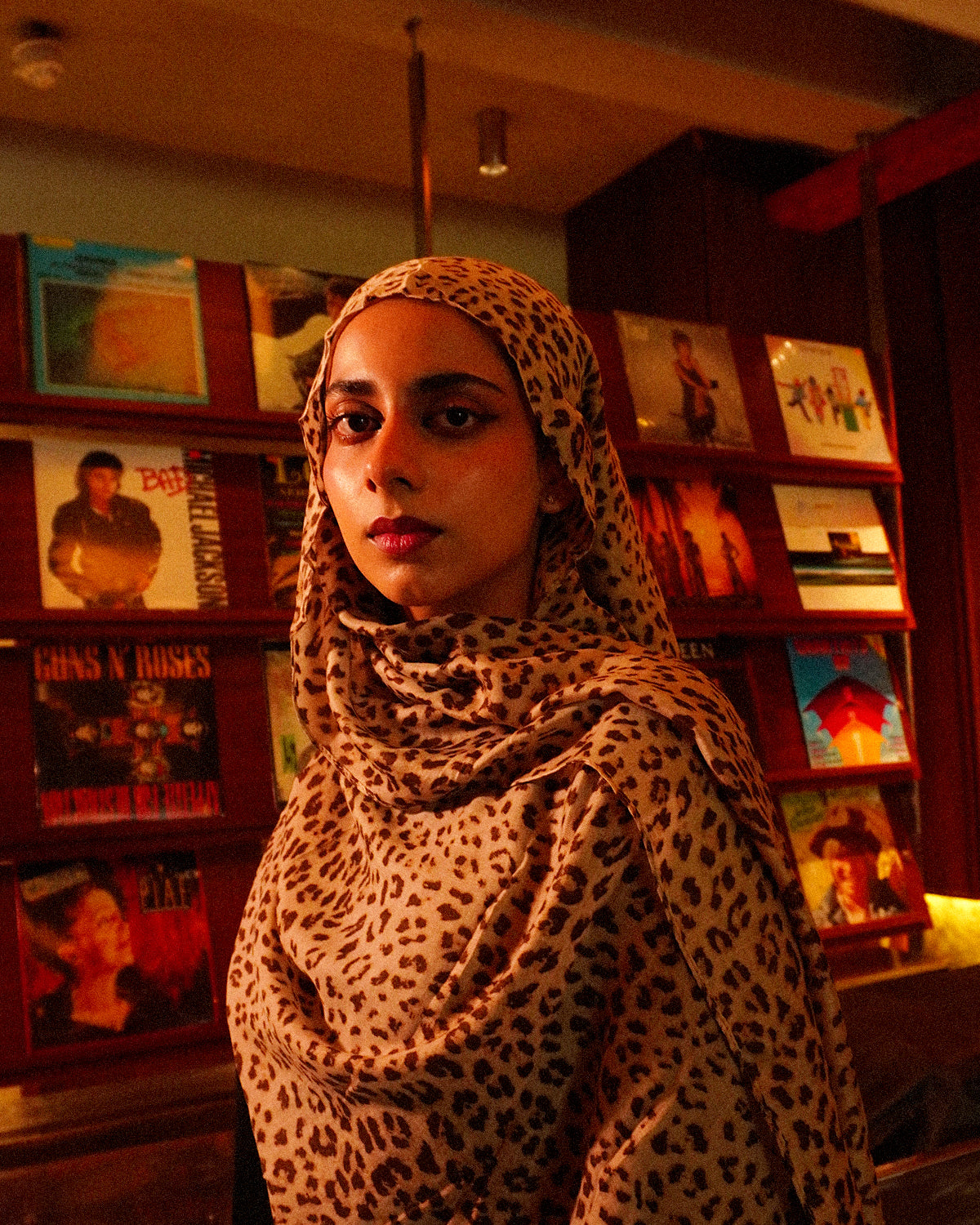 Leopard Print Hijab [coffee edition] //. Premium Summer Scarves