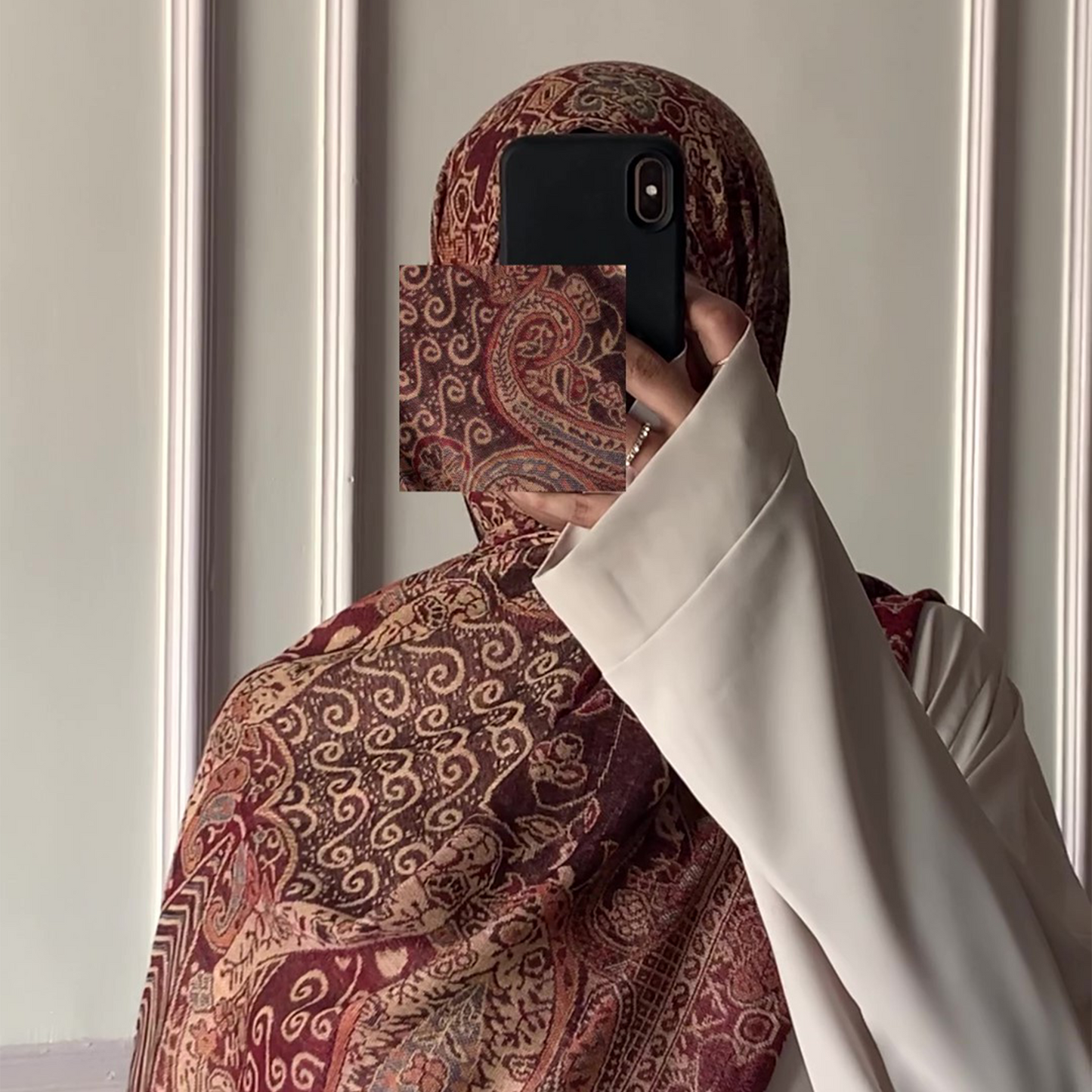 Maroon (Reddish/Brown) Pashmina Shawl | Shade 1 / Design. 002