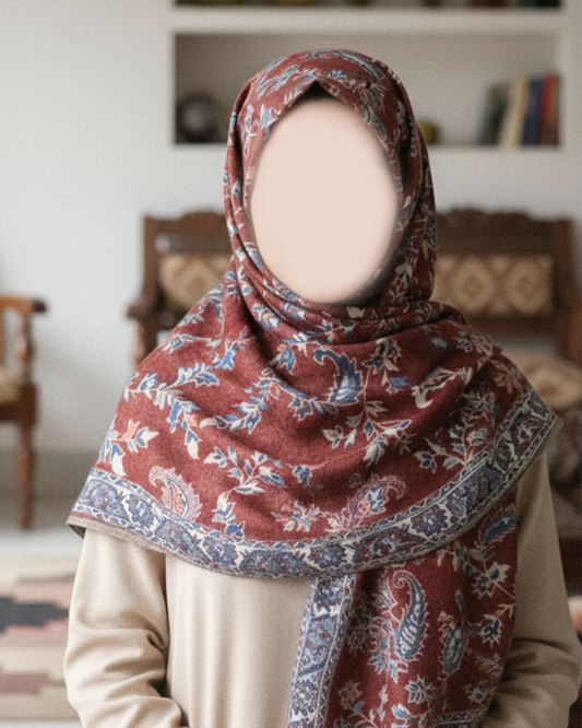 Red Pashmina Shawl | Design. 001