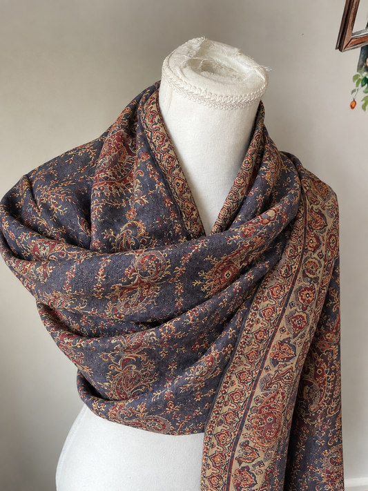 Deep Indigo/Blue-Purple Pashmina Hijab //. Premium Scarves