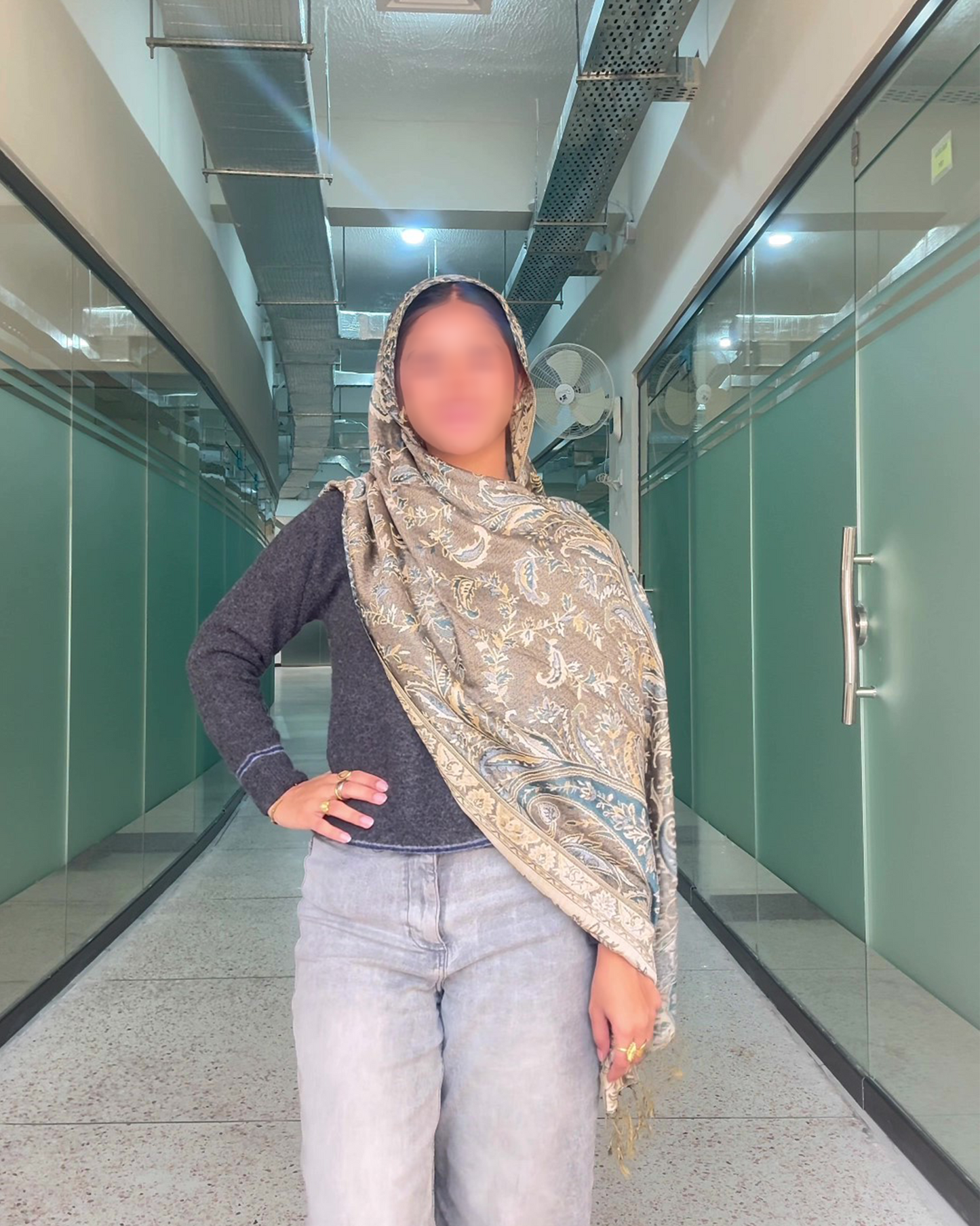 Light Green Pashmina Hijab //. Premium Scarves