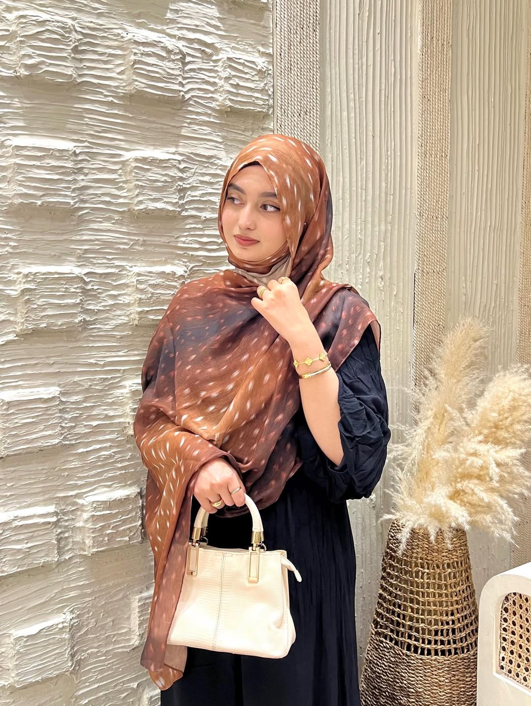 Deer/Fawn Print Hijab //. Premium Summer Scarves