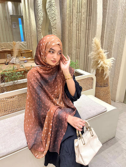 Deer/Fawn Print Hijab //. Premium Summer Scarves