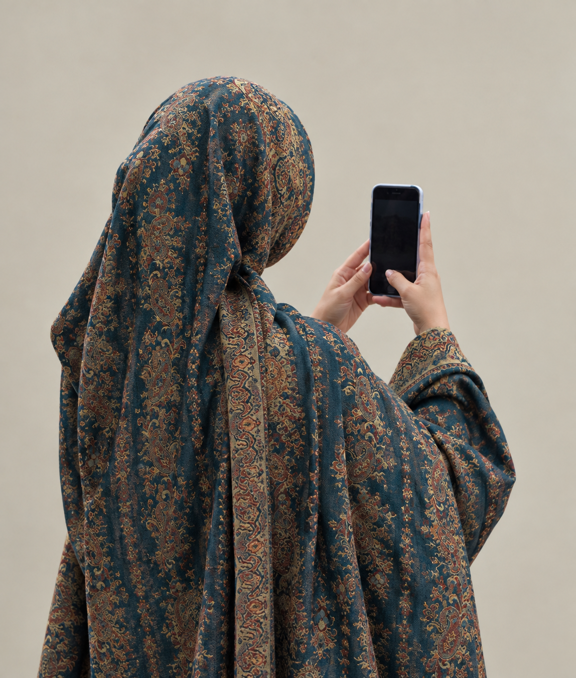 Zinc/Deep Teal Pashmina Hijab //. Premium Scarves