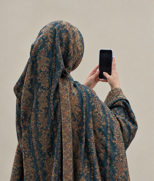 Zinc/Deep Teal Pashmina Hijab //. Premium Scarves