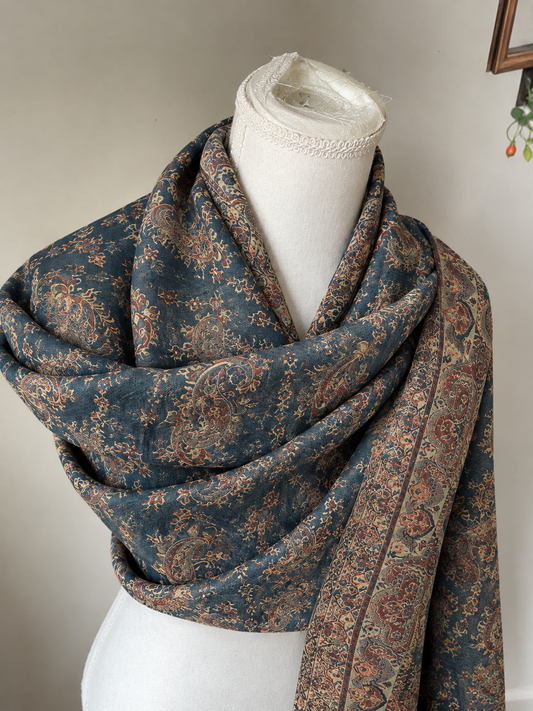 Zinc/Deep Teal Pashmina Hijab //. Premium Scarves