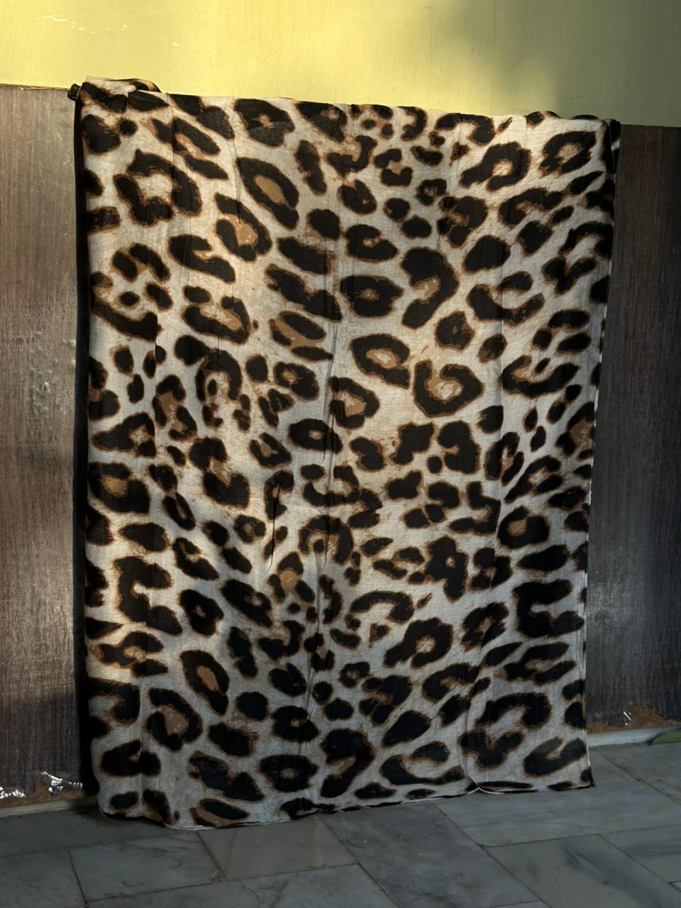 Snow Leopard Print Hijab //. Premium Summer Scarves