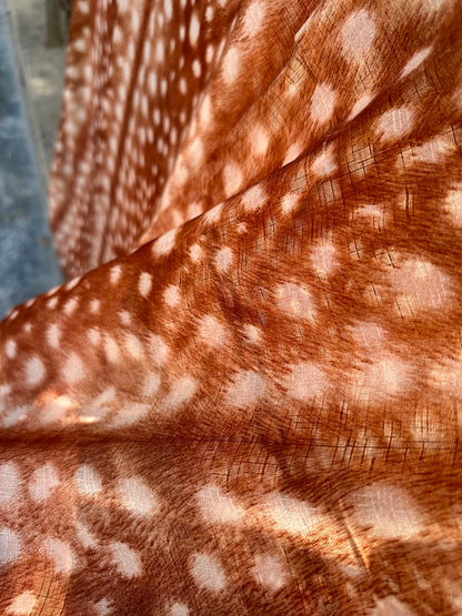 Fawn Deer Print Hijab (Brown) //. Premium Summer Scarves