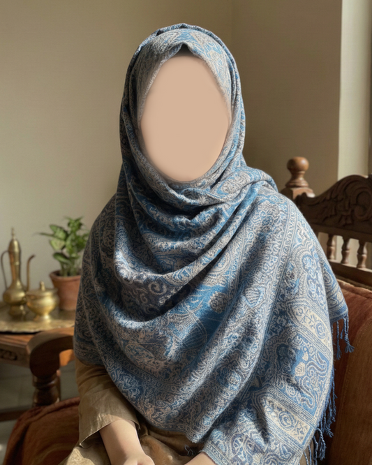 Blue Pashmina Shawl | Design. 002