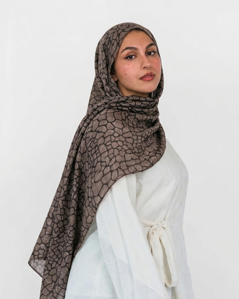 Crocodile Print Hijab //. Premium Summer Scarves