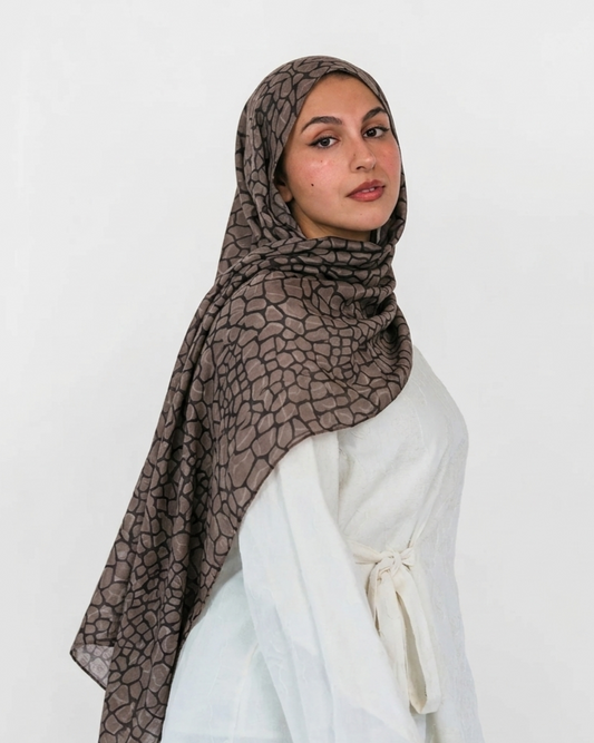 Crocodile Print Hijab //. Premium Summer Scarves
