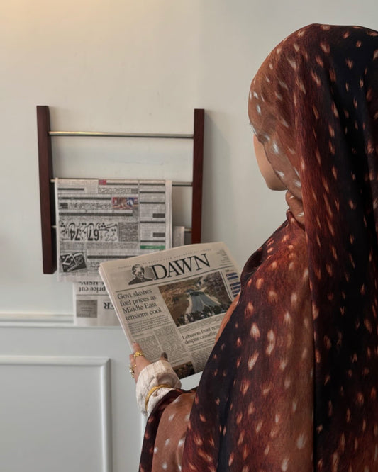 Deer/Fawn Print Hijab //. Premium Summer Scarves