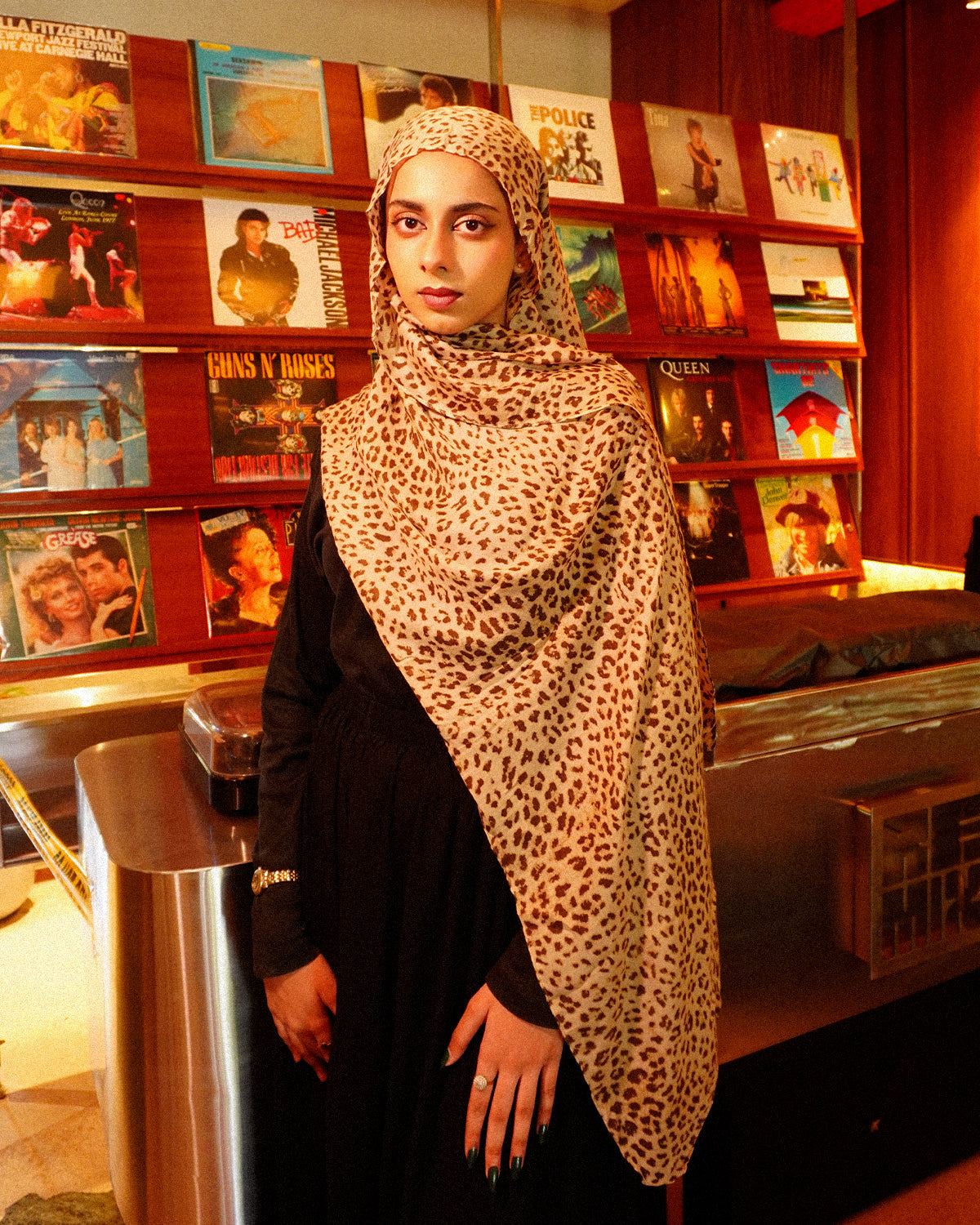 Leopard Print Hijab [coffee edition] //. Premium Summer Scarves