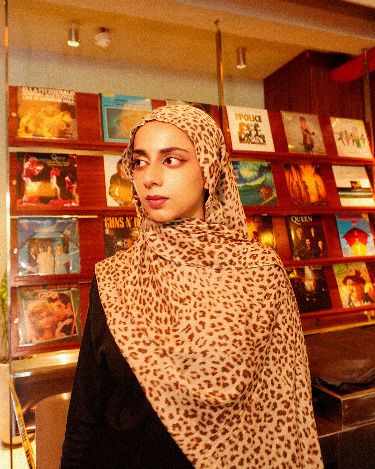 Leopard Print Hijab [coffee edition] //. Premium Summer Scarves
