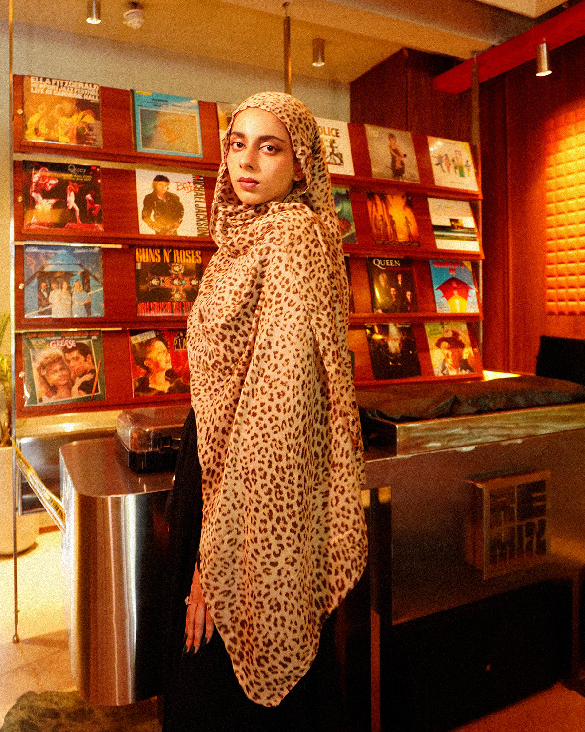 Leopard Print Hijab [coffee edition] //. Premium Summer Scarves