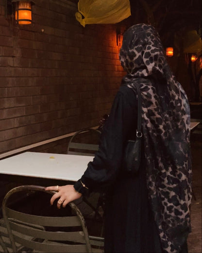 leopard print hijab, panther print hijab