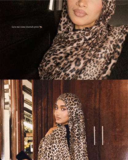 Leopard Print Hijab 3 //. Premium Summer Scarves