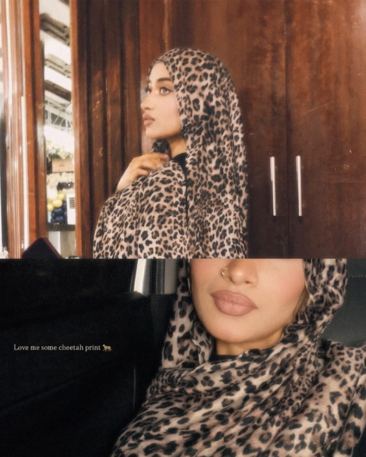 Leopard Print Hijab 3 //. Premium Summer Scarves