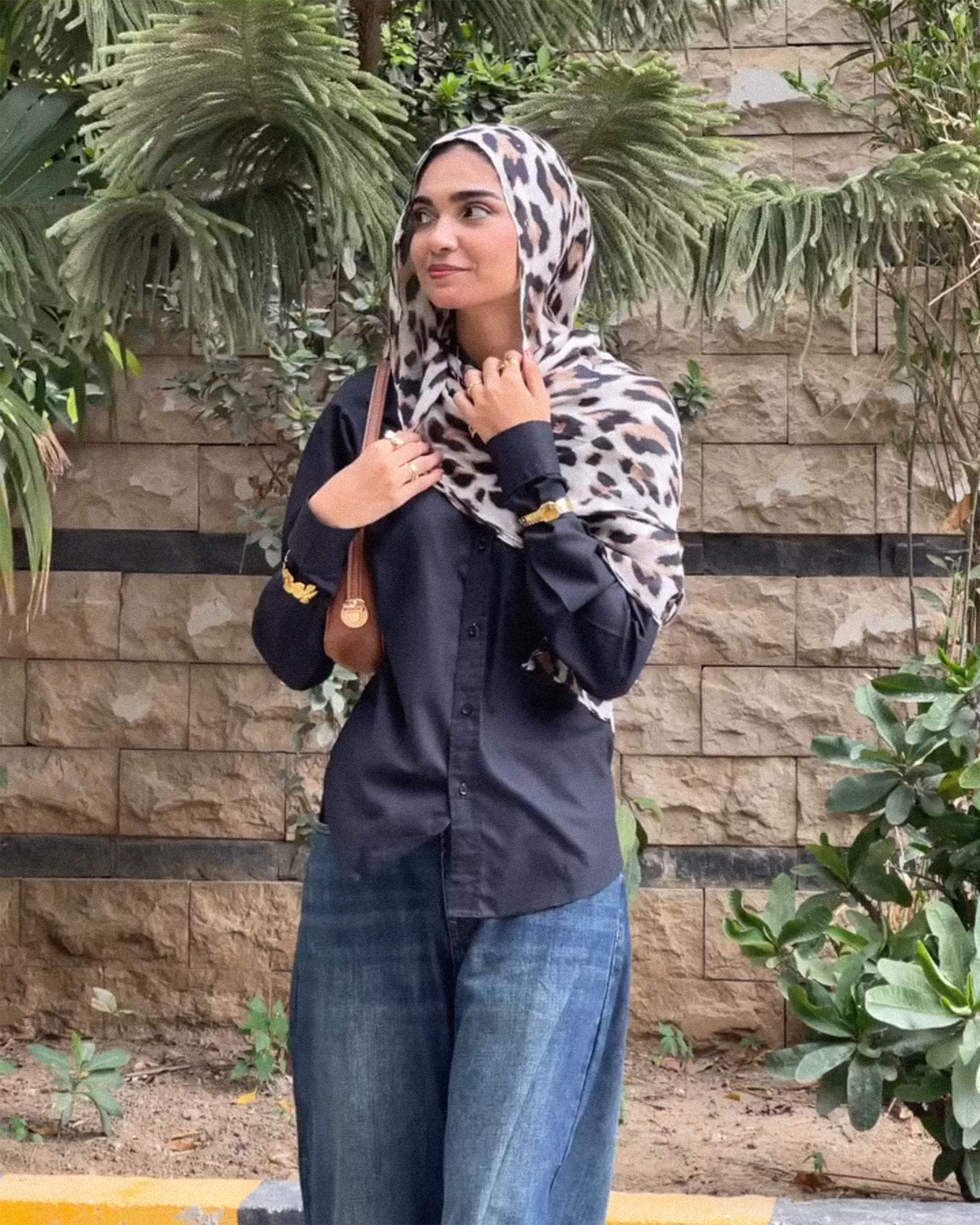 Snow Leopard Print Hijab //. Premium Summer Scarves