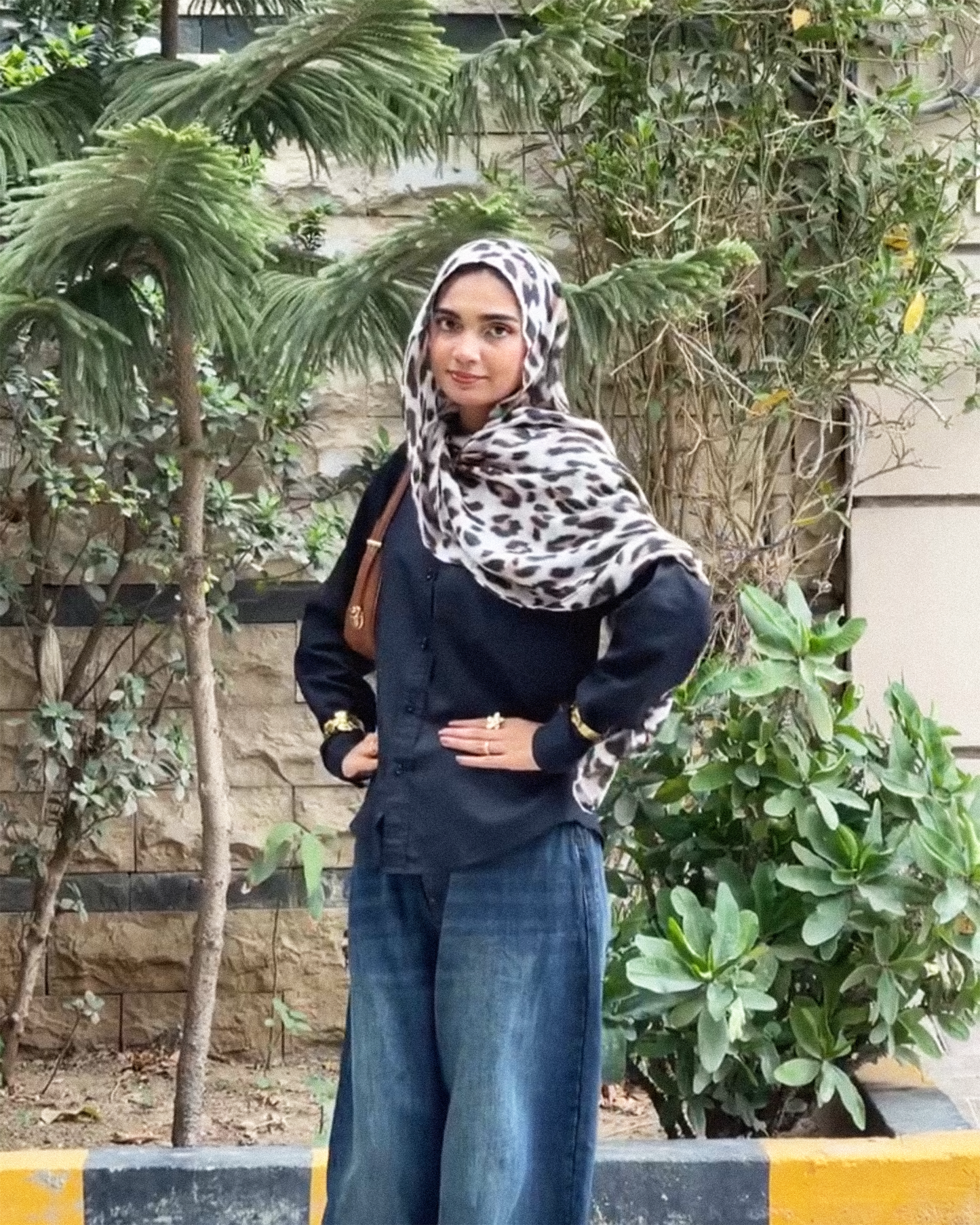 Snow Leopard Print Hijab //. Premium Summer Scarves