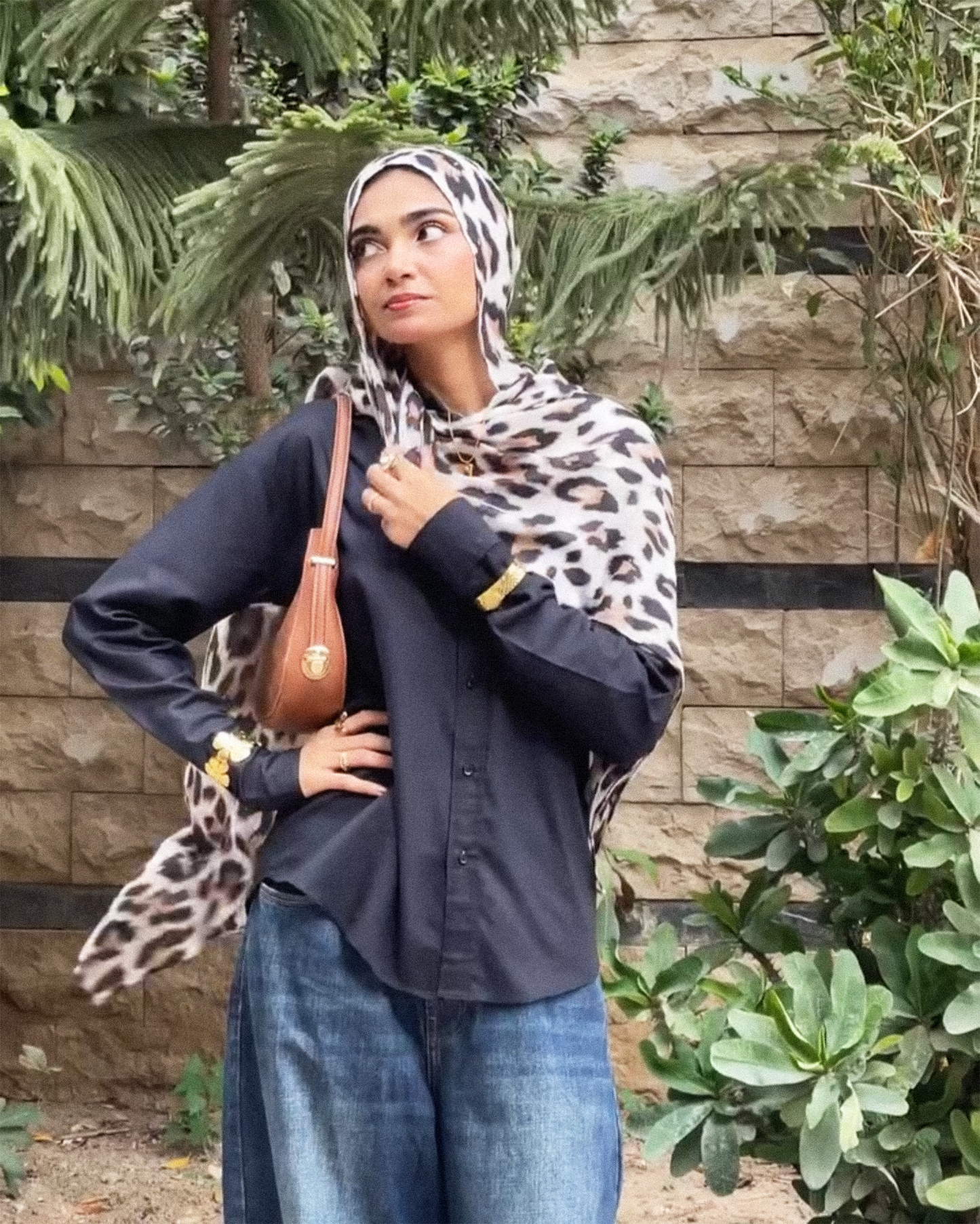 Snow Leopard Print Hijab //. Premium Summer Scarves